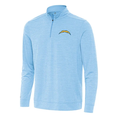 Men's Antigua Powder Blue Los Angeles Chargers Bright Quarter-Zip Top