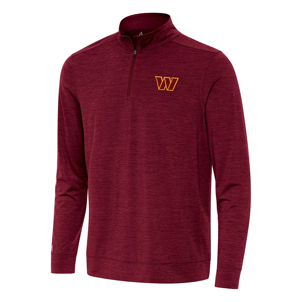 Men's Antigua Burgundy Washington Commanders Bright Quarter-Zip Top