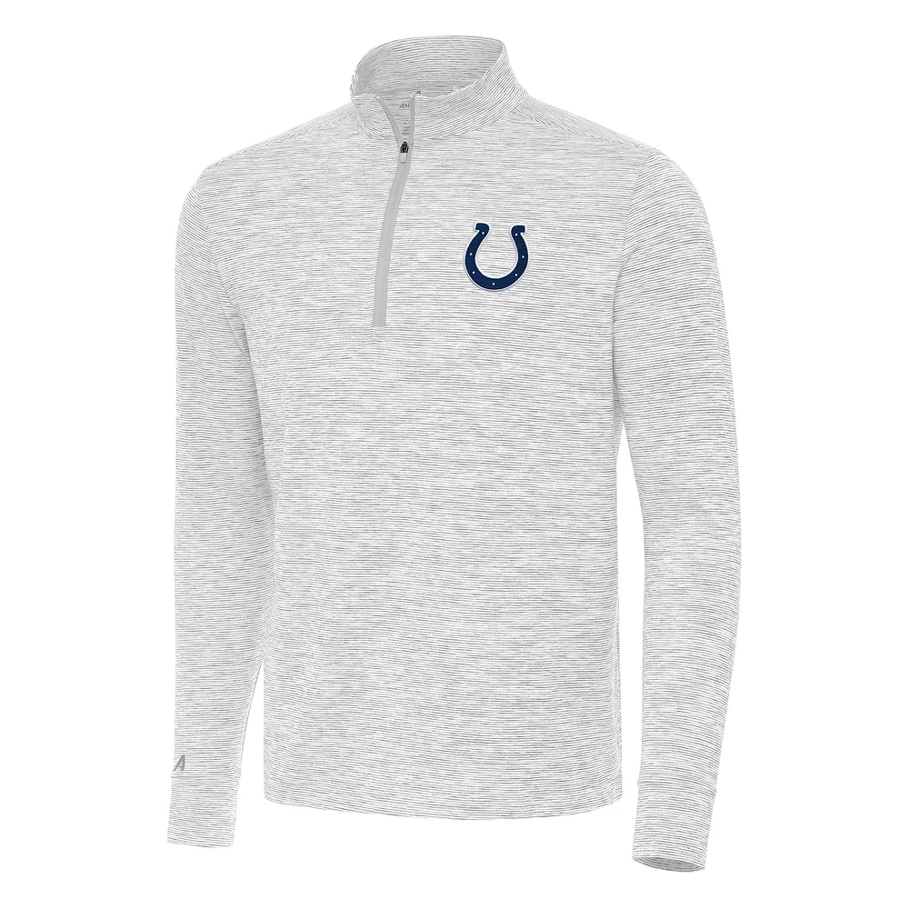 Men's Antigua Gray Indianapolis Colts Cause Quarter-Zip Top