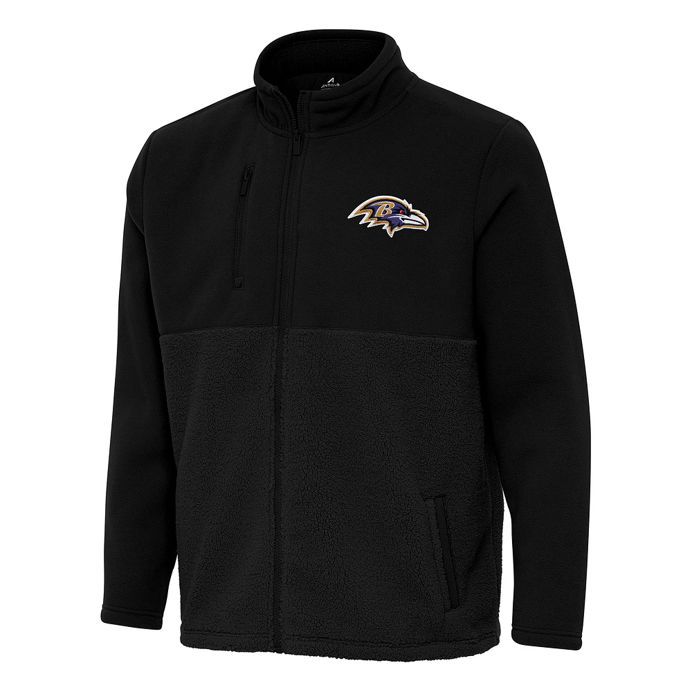 Men's Antigua Baltimore Ravens Daily Fused Full-Zip Jacket