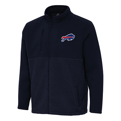 Men's Antigua Navy Buffalo Bills Daily Fused Full-Zip Jacket