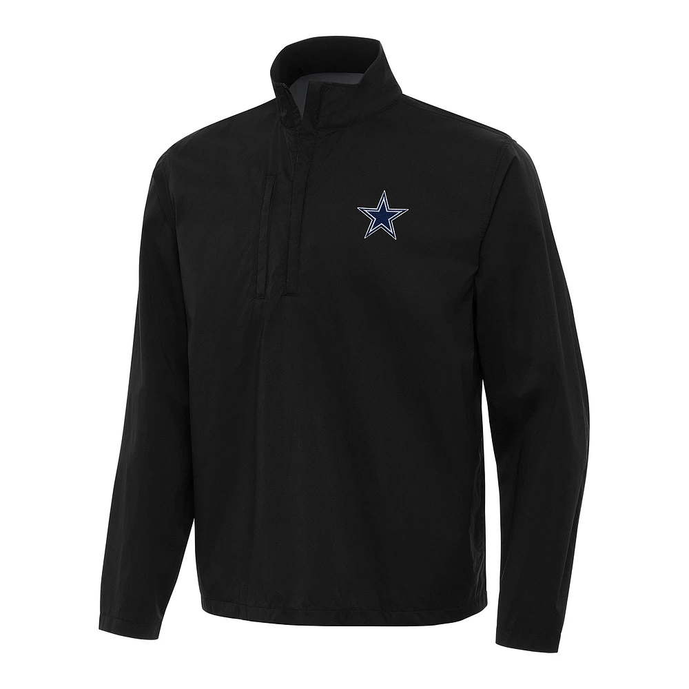 Men's Antigua Dallas Cowboys Brisk Quarter-Zip Pullover Jacket