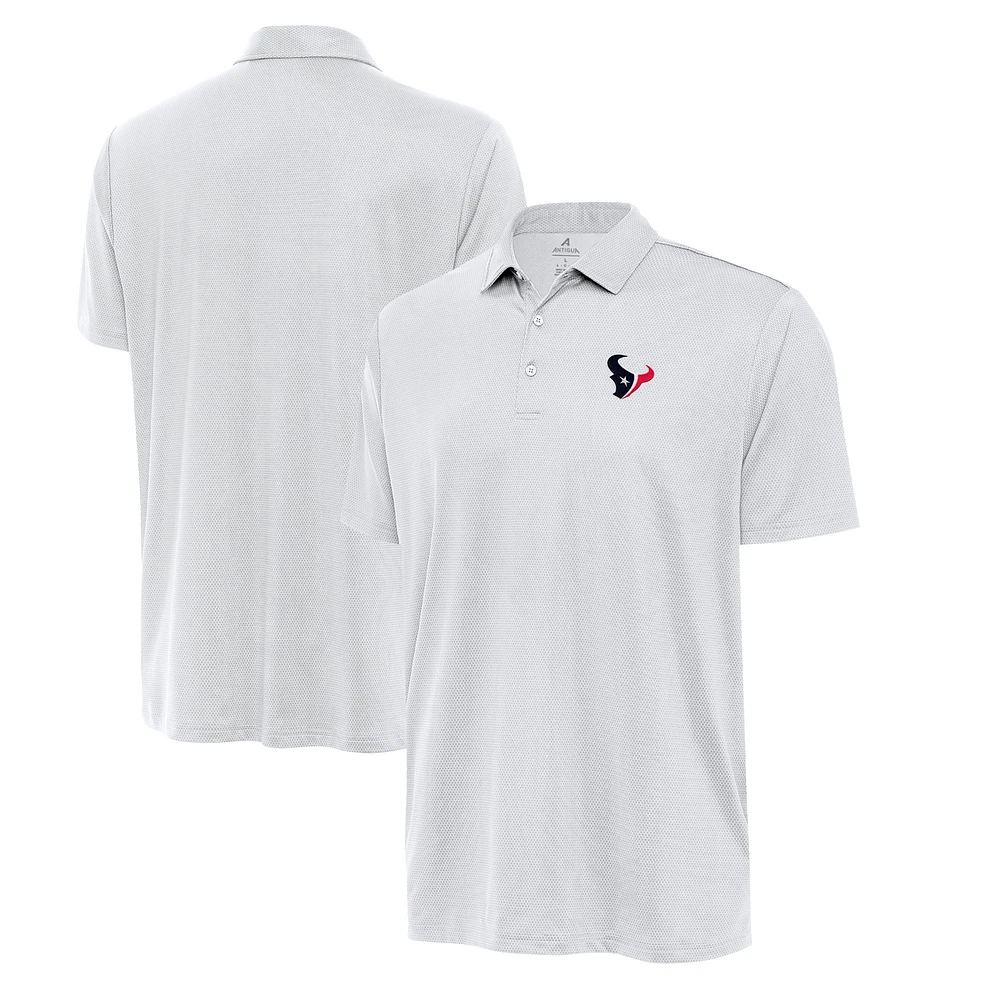 Men's Antigua White Houston Texans Eclipse Polo