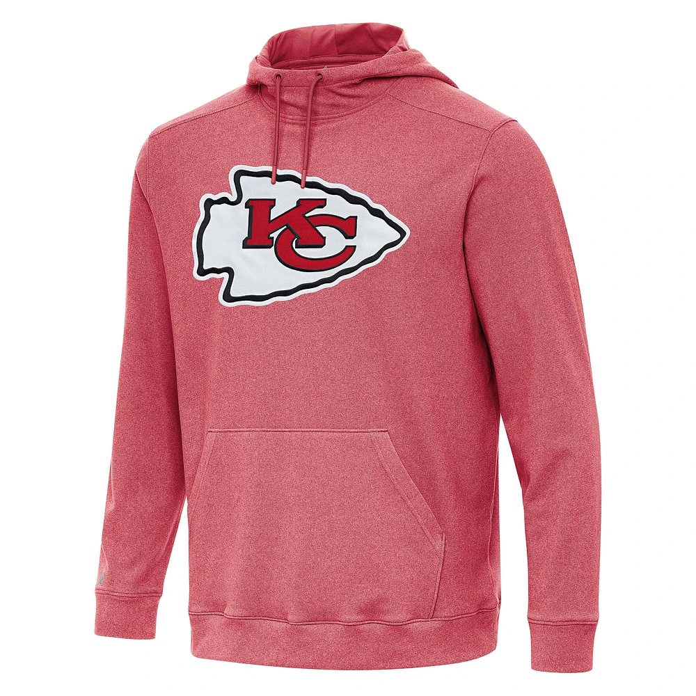 Men's Antigua Heather Kansas City Chiefs Cloud Pullover Hoodie
