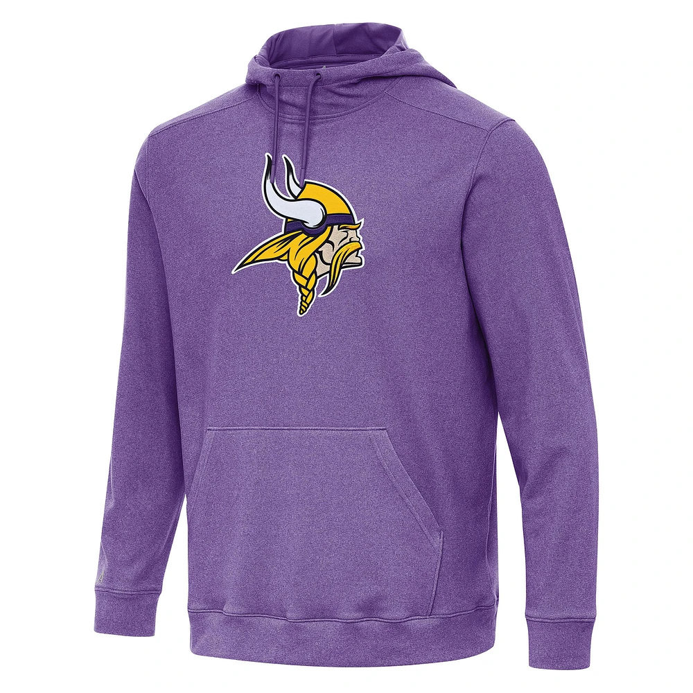Men's Antigua Heather Minnesota Vikings Cloud Pullover Hoodie