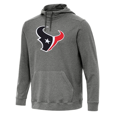 Men's Antigua Heather Houston Texans Cloud Pullover Hoodie