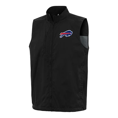 Men's Antigua Black Buffalo Bills Brisk Full-Zip Vest