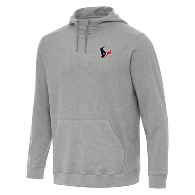 Men's Antigua Heather Houston Texans Cloud Pullover Hoodie