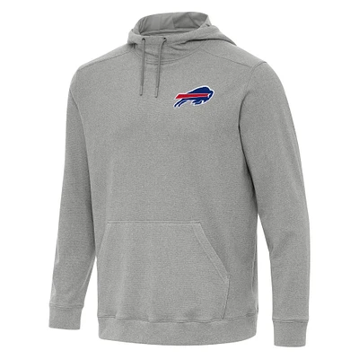 Men's Antigua Heather Buffalo Bills Cloud Pullover Hoodie