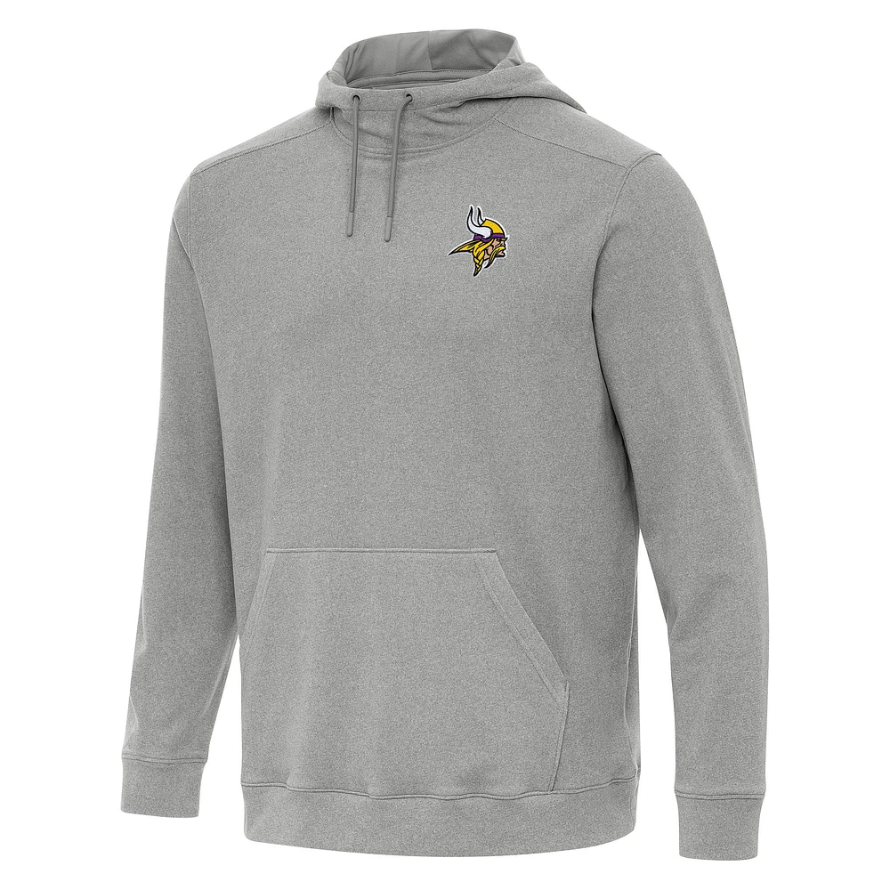Men's Antigua Heather Minnesota Vikings Cloud Pullover Hoodie