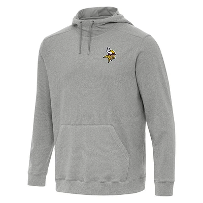 Men's Antigua Heather Minnesota Vikings Cloud Pullover Hoodie