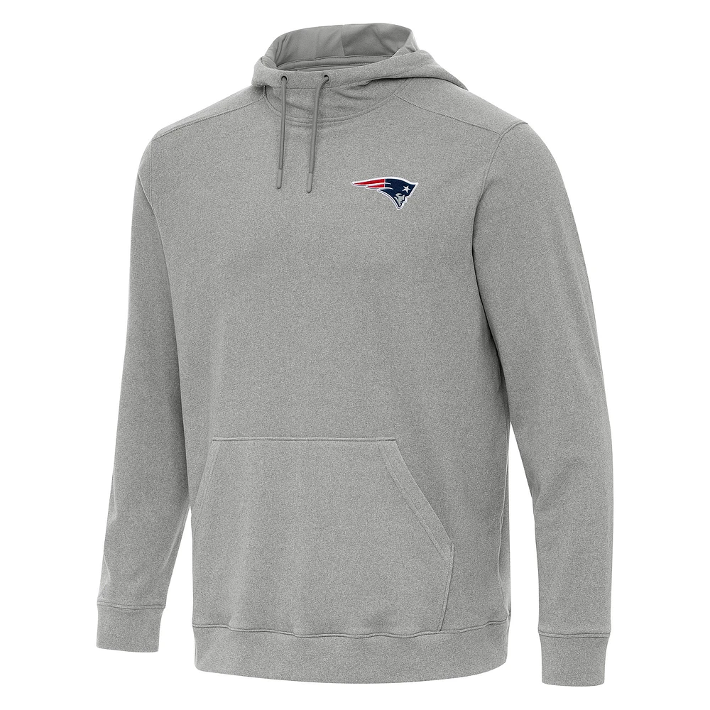 Men's Antigua Heather New England Patriots Cloud Pullover Hoodie