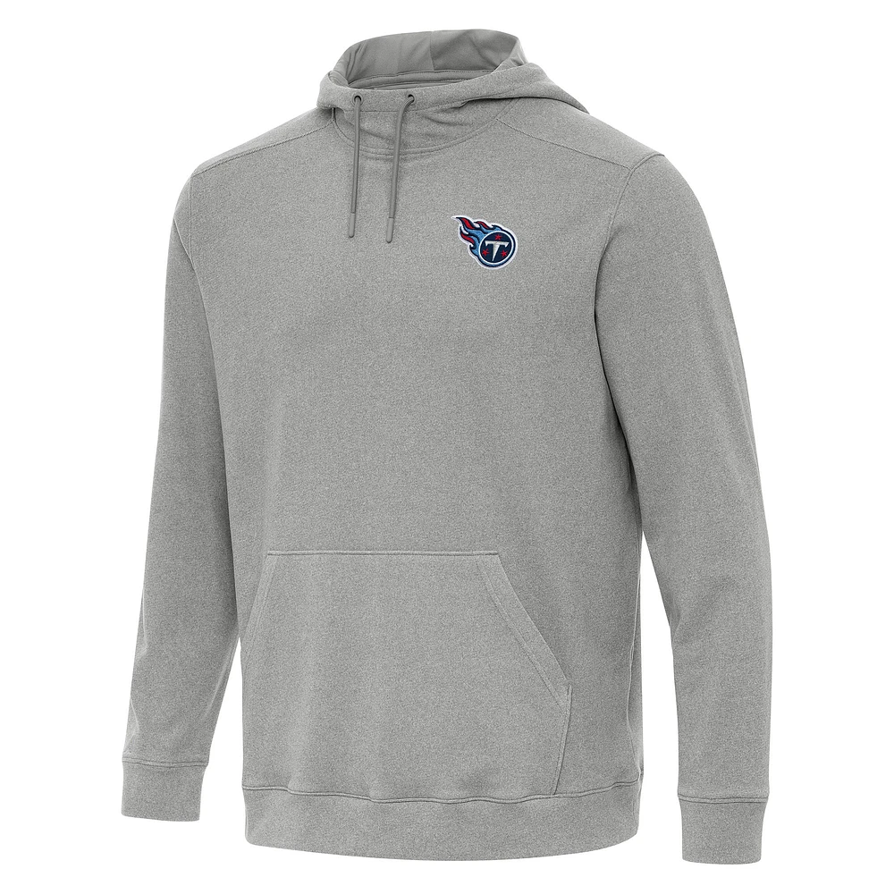 Men's Antigua Heather Gray Tennessee Titans Cloud Pullover Hoodie