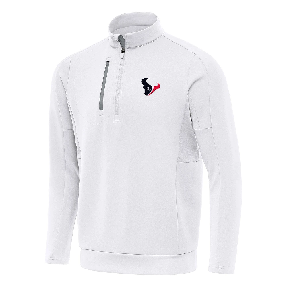 Men's Antigua Houston Texans Generation Quarter-Zip Pullover Top