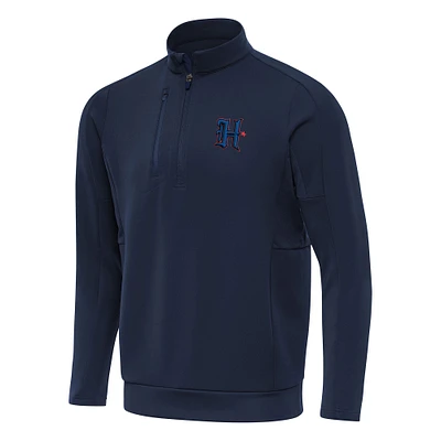 Men's Antigua Navy Houston Texans Generation Quarter-Zip Pullover Top