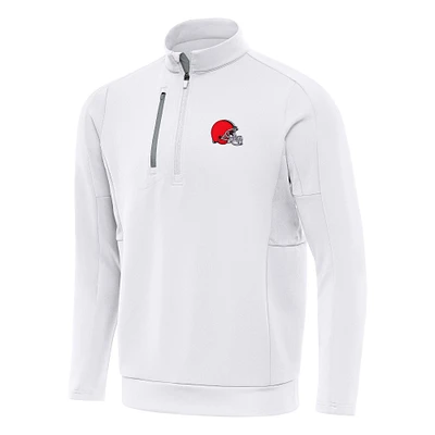 Men's Antigua Cleveland Browns Generation Quarter-Zip Pullover Top