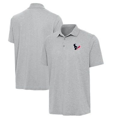 Men's Antigua Heather Gray Houston Texans Par 3 Polo