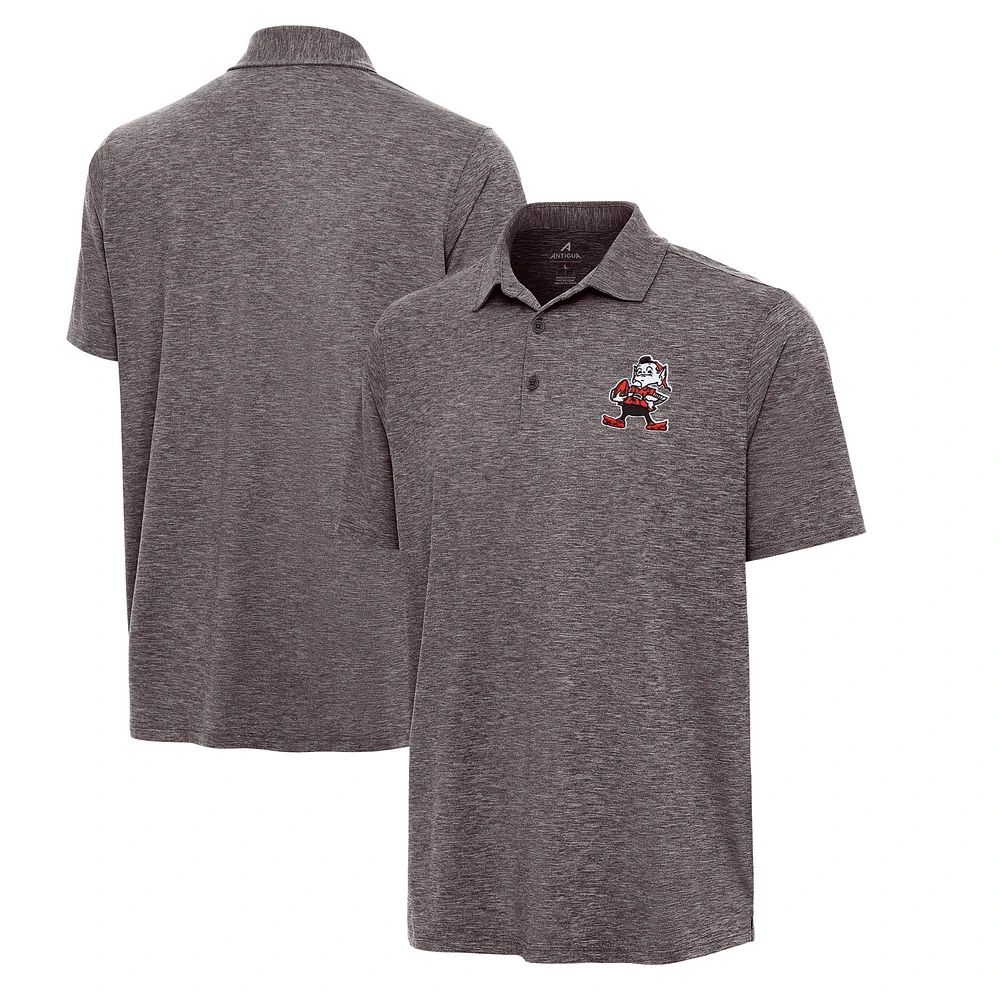 Men's Antigua Brown Cleveland Browns Par 3 Polo