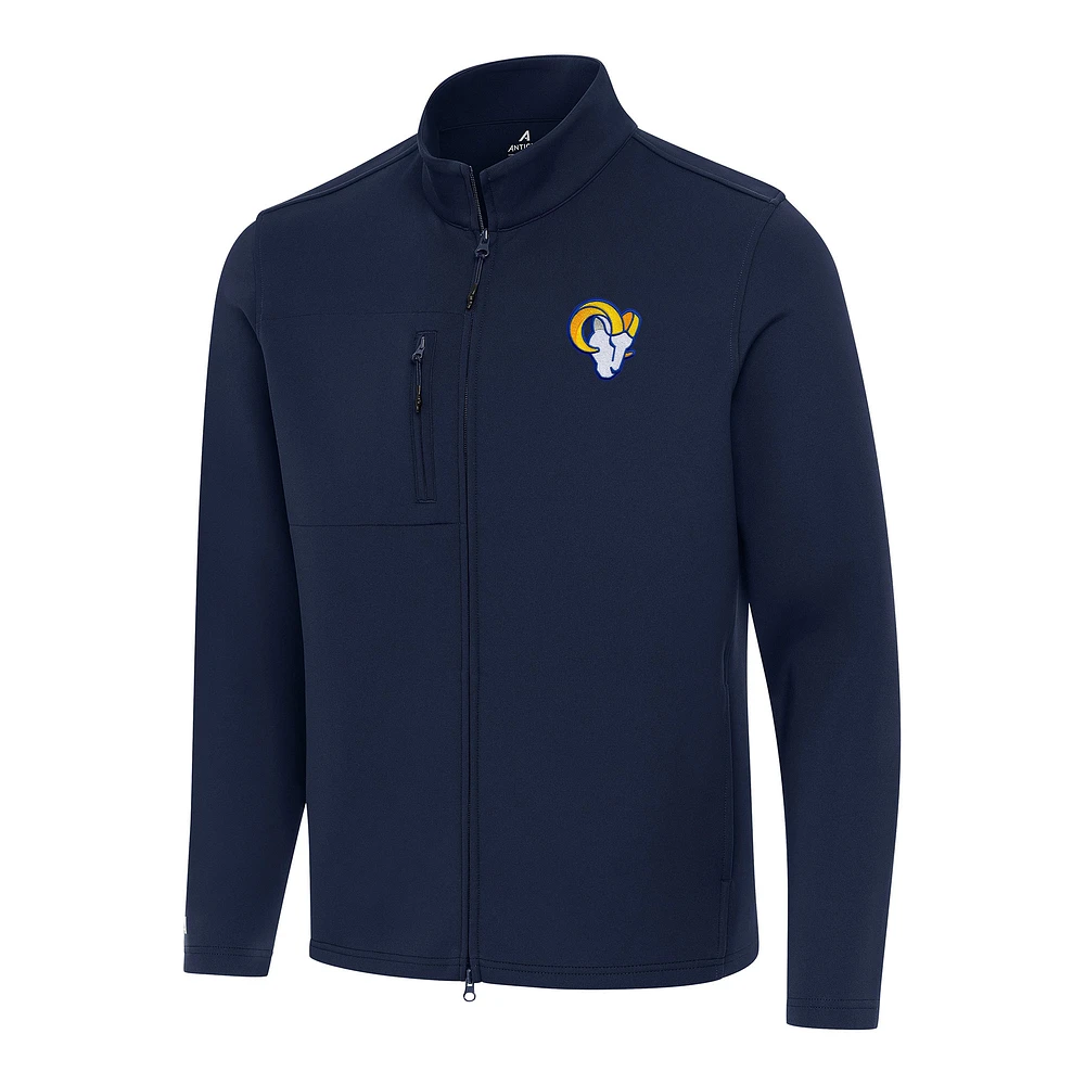 Men's Antigua Navy Los Angeles Rams Objection Full-Zip Jacket