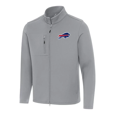 Men's Antigua Gray Buffalo Bills Objection Full-Zip Jacket
