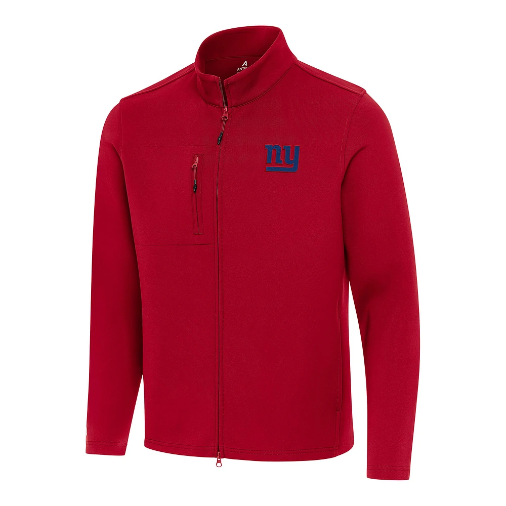 Men's Antigua Red New York Giants Objection Full-Zip Jacket