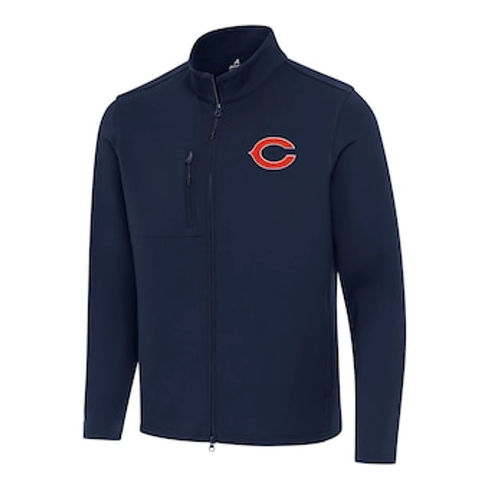 Men's Antigua Navy Chicago Bears Objection Full-Zip Jacket