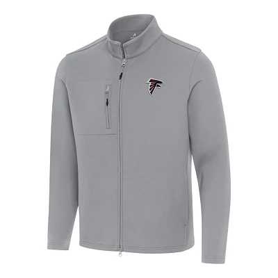 Men's Antigua Gray Atlanta Falcons Objection Full-Zip Jacket