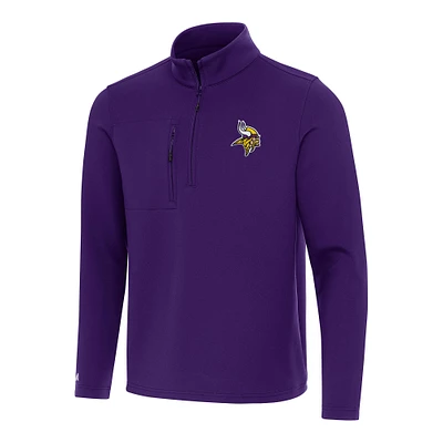 Men's Antigua Minnesota Vikings Insider Quarter-Zip Pullover Top