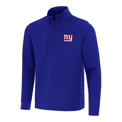 Men's Antigua Royal New York Giants Insider Quarter-Zip Pullover Top