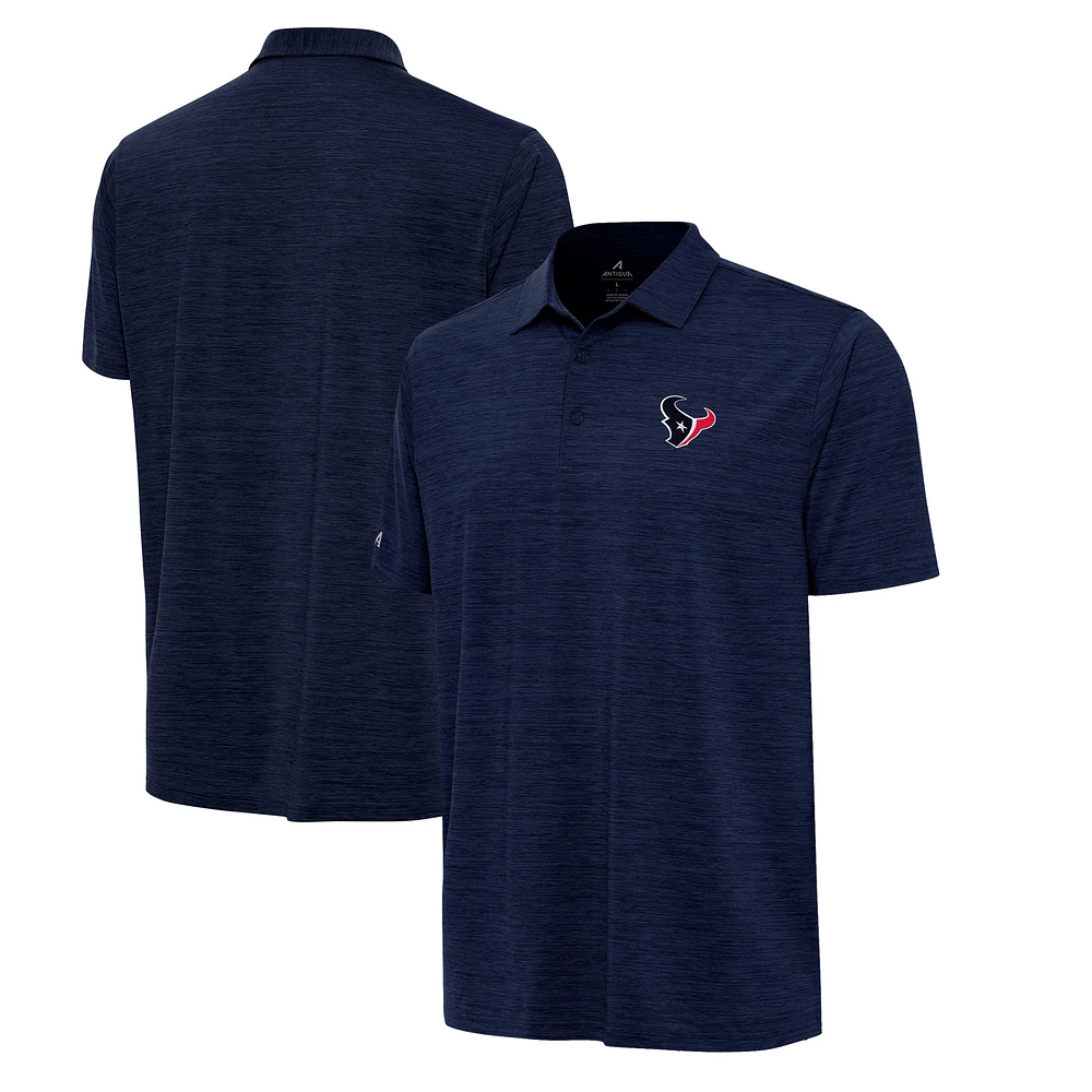 Men's Antigua Heather Navy Houston Texans Layout Polo