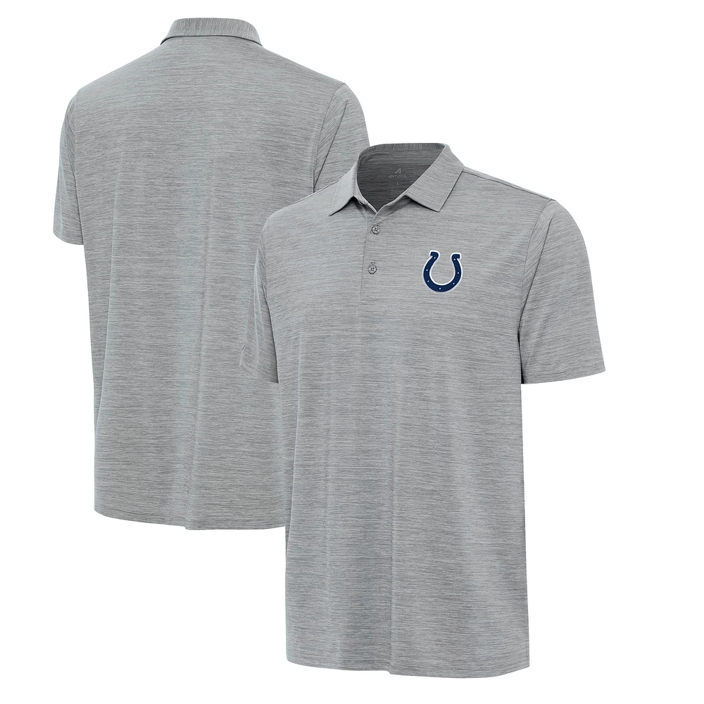 Men's Antigua Heather Gray Indianapolis Colts Layout Polo