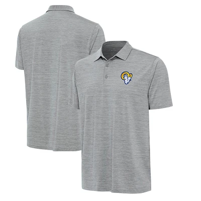 Men's Antigua Heather Gray Los Angeles Rams Layout Polo
