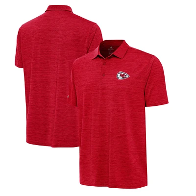 Men's Antigua Heather Red Kansas City Chiefs Layout Polo