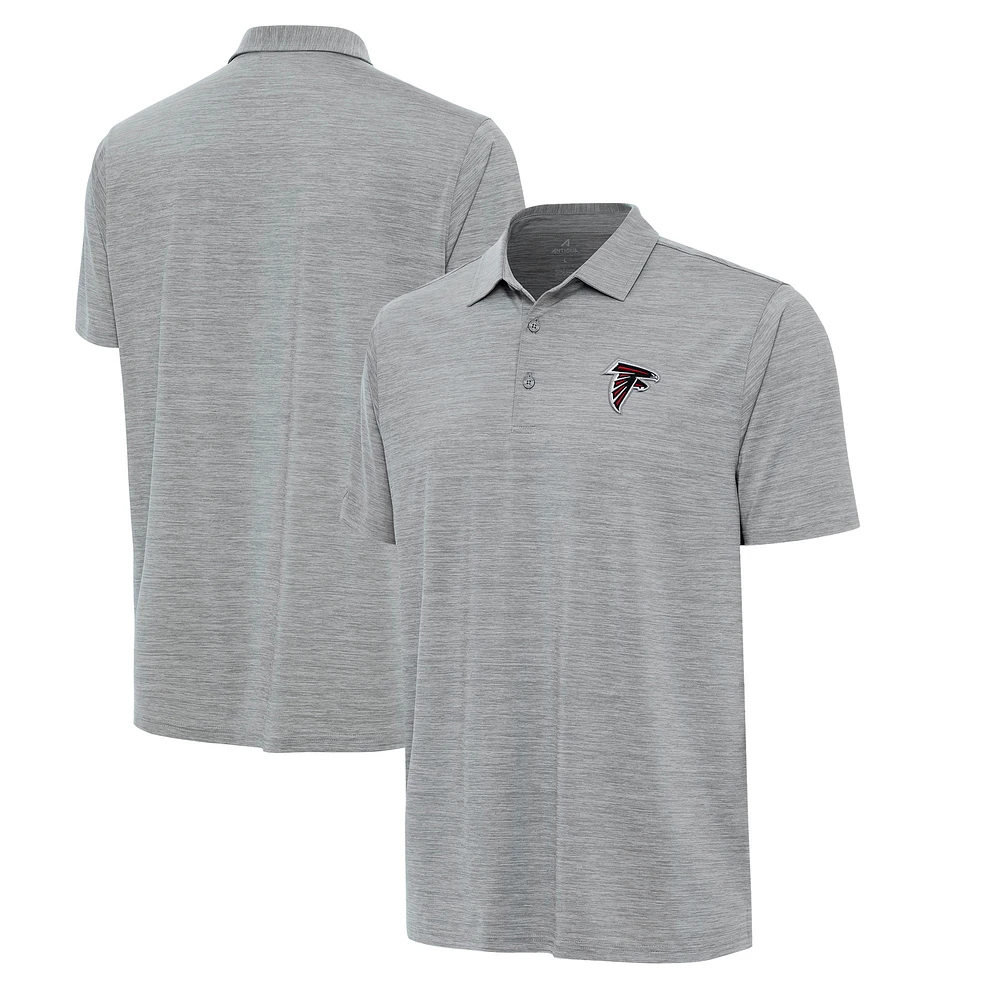 Men's Antigua Heather Gray Atlanta Falcons Layout Polo