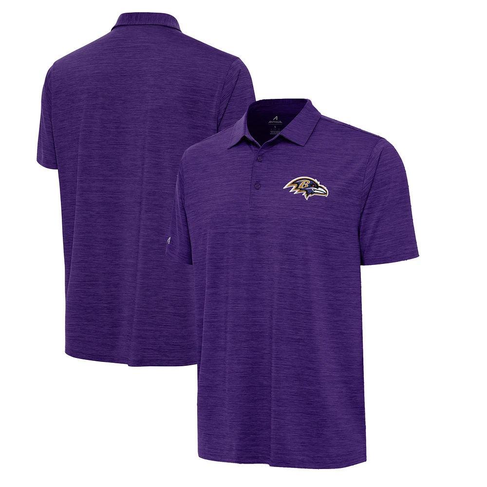 Men's Antigua Heather Purple Baltimore Ravens Layout Polo