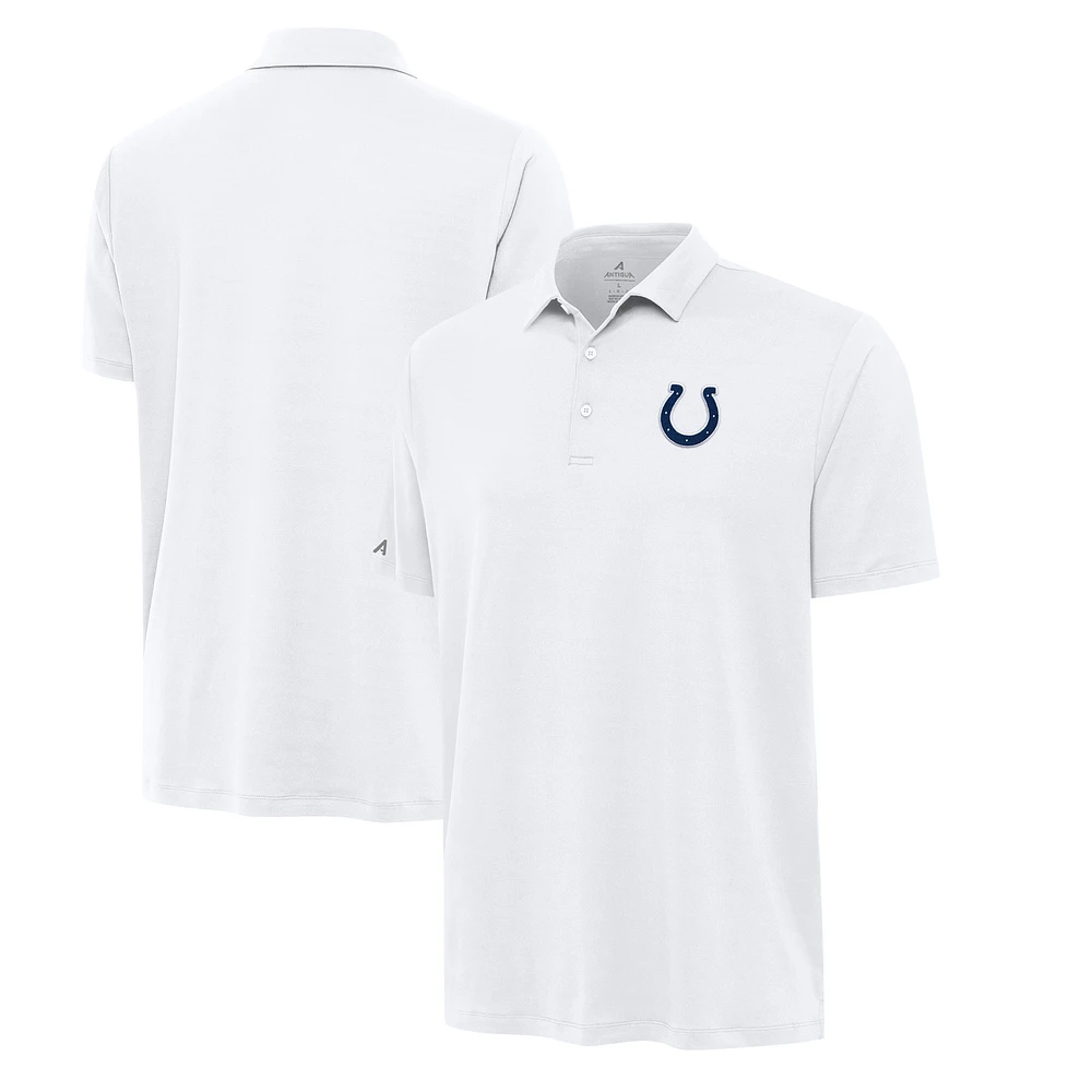 Men's Antigua White Indianapolis Colts Reprocess Polo