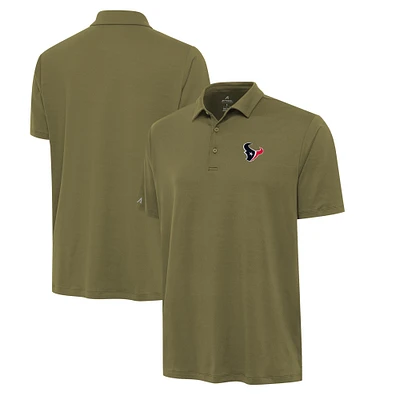 Men's Antigua Olive Houston Texans Reprocess Polo
