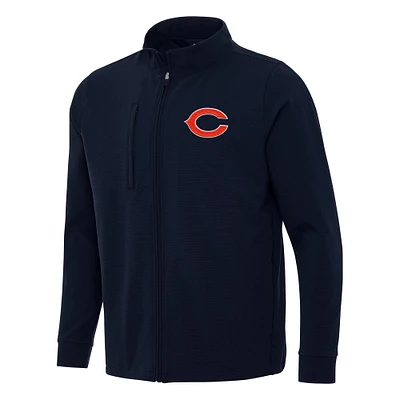 Men's Antigua Navy Chicago Bears Regard Full-Zip Jacket