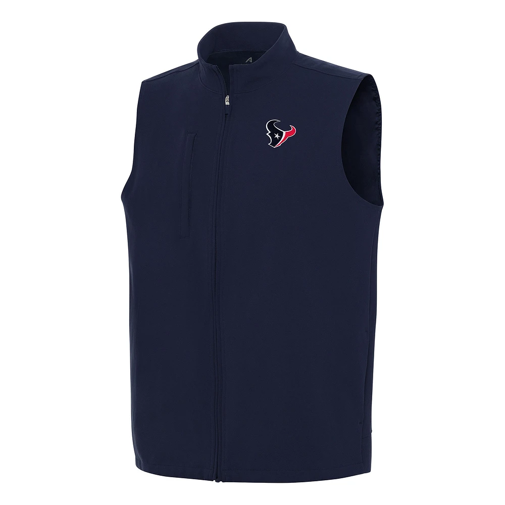 Men's Antigua Navy Houston Texans Regard Full-Zip Vest