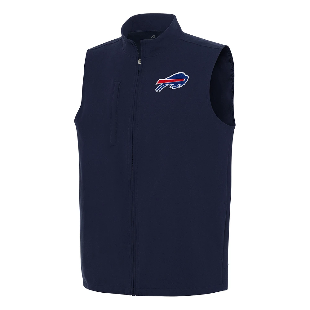 Men's Antigua Navy Buffalo Bills Regard Full-Zip Vest