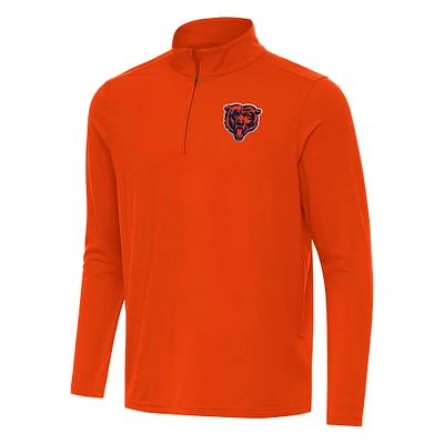 Men's Antigua Chicago Bears Intent Quarter-Zip Pullover Top