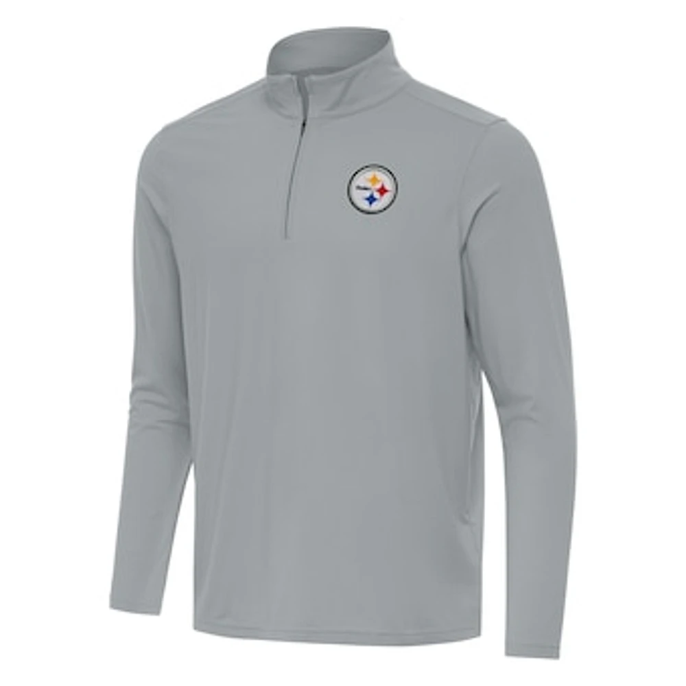 Men's Antigua Pittsburgh Steelers Intent Quarter-Zip Pullover Top