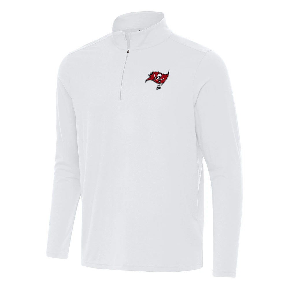 Men's Antigua Tampa Bay Buccaneers Intent Quarter-Zip Pullover Top