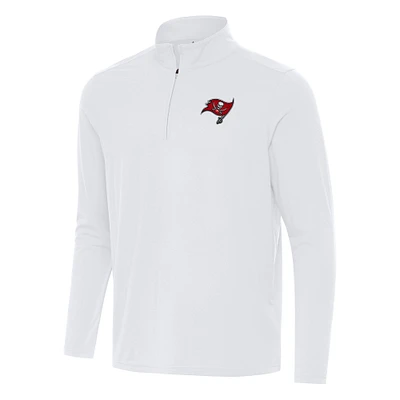 Men's Antigua Tampa Bay Buccaneers Intent Quarter-Zip Pullover Top
