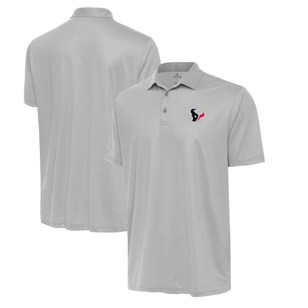 Men's Antigua White/Gray Houston Texans Rings Polo