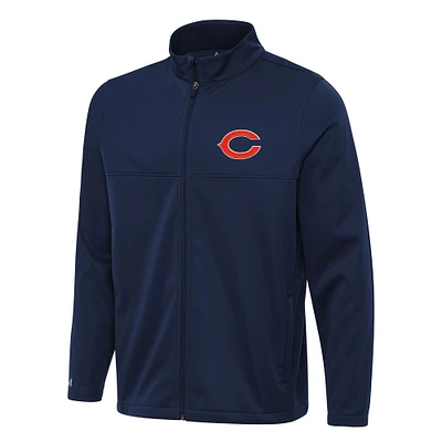 Men's Antigua Navy Chicago Bears Links 2 Full-Zip Golf Jacket