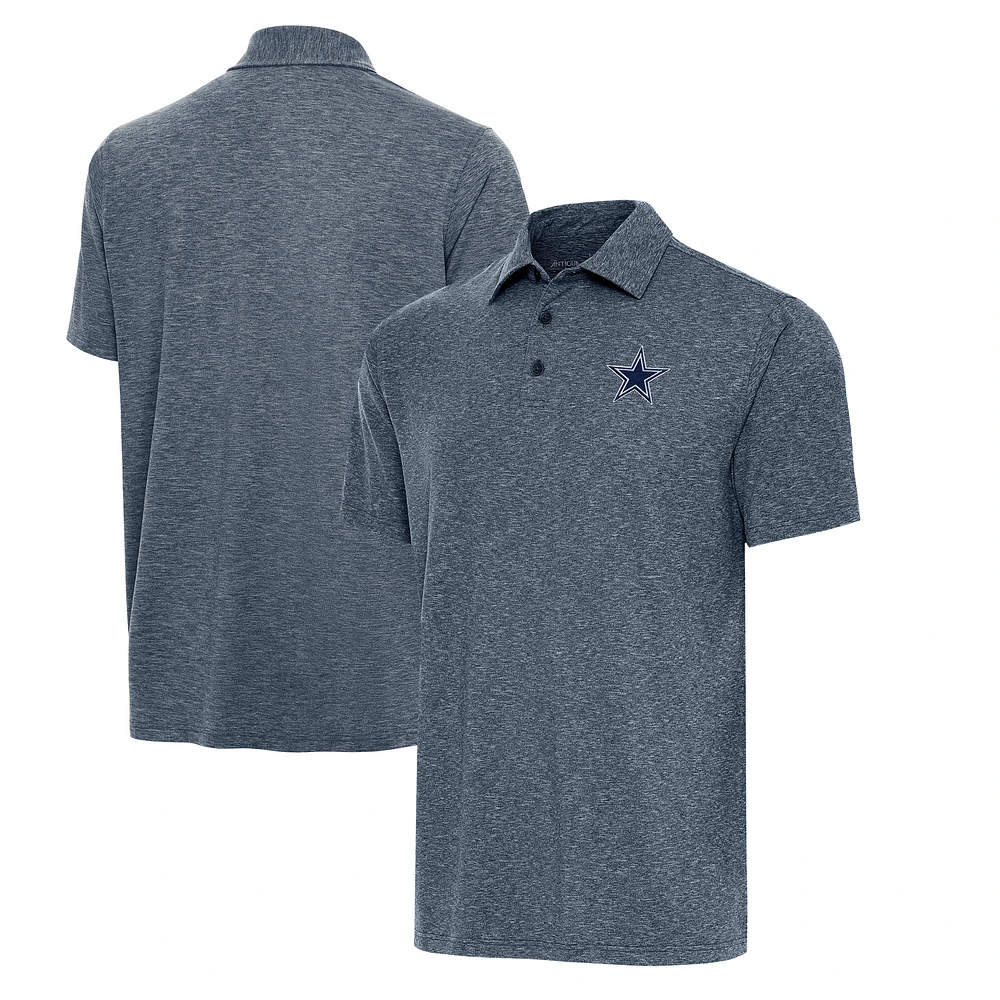 Men's Antigua Heather Navy Dallas Cowboys Big & Tall Par 3 Polo