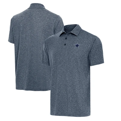 Men's Antigua Heather Navy Dallas Cowboys Big & Tall Par 3 Polo
