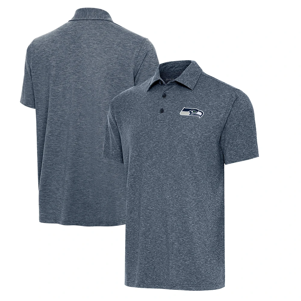 Men's Antigua Heather College Navy Seattle Seahawks Big & Tall Par 3 Polo