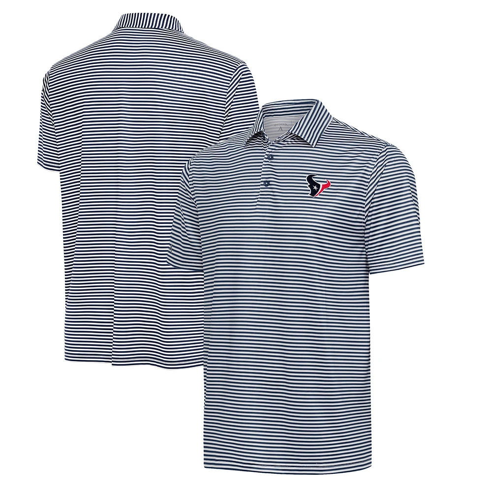 Men's Antigua Navy/White Houston Texans Skills Polo